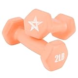 Yes4All Dumbbell Vinyl Coated - 2 lbs - Peach Puzz - Pair