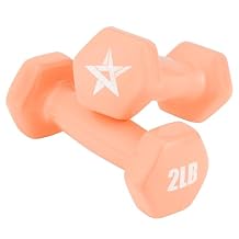 Yes4All Vinyl Hexagon Dumbbell - Dumbbells Set of 2 Hand Weights for Home Gym & Strength Training 2-15 lbs Weight Options