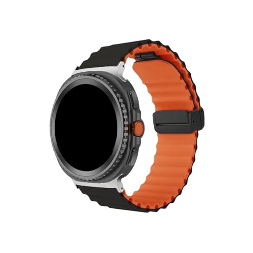 Samsung Galaxy Watch 8 44mm 40mm/8Classic 46mm/Ultra 47mm/2025�N��(�V���o�[�u���b�N�I�����W�AGalaxy 8 44mm 40mm)�p �I�[�V�����V���R���E�H�b�`�o���h