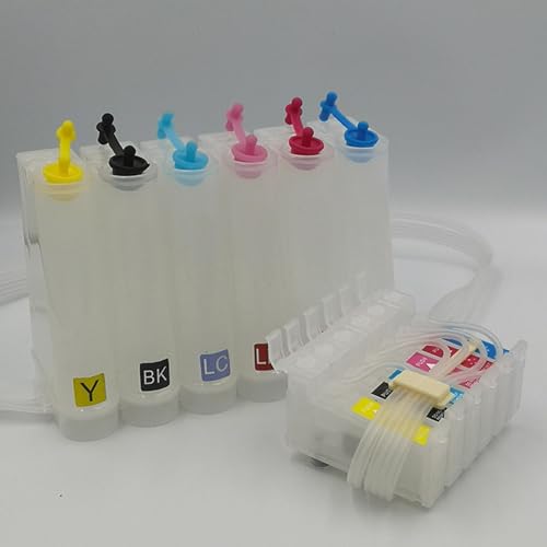 Kit recarga cartuchos reutilizables botellas vacías continuo tinta accesorio universal 7