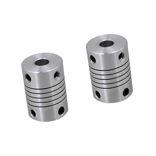 iplusmile 2pcs Flexible Shaft Couplings for Printer Parts Stainless Steel Coupling Connector for Stepper Motor and Print