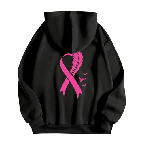 Pull décontracté imprimé femme zippé avec poche Octobre Rose - 4