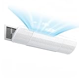 QIANDAHOM-AC Air Vent Deflector for Central Air Conditioner's Register and Grille, Adjustable Angle and Length Ceiling Vent Deflector, High Efficiency Purification Filter Cotton, Fit 22 to 47 in