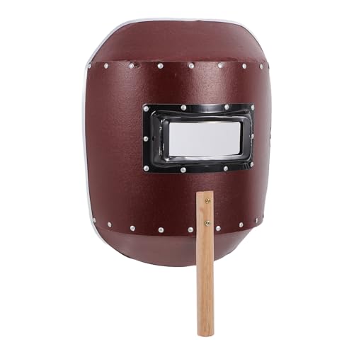 SOLUSTRE Handheld Welding Professional Welding Face Industrial Shield for Welders Handheld Welders Face Cover with Eyeglass and Wood Handle