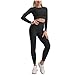 KGLHTYU Damen 2 Stücke Sportanzüge Damen Workout Set Freizeitanzug Sportswear Sportbekleidung Sport Crop Top Hosen Yoga Hoher Taille Jogginganzug Sport Sets Stretch Trainingsanzüge Outfit Gym Shorts