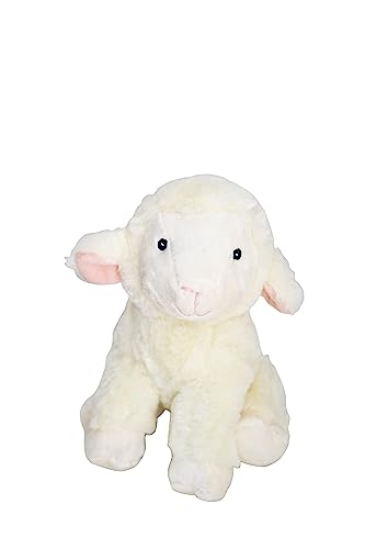 Heitmann Deco PET Plüsch Schaf - weiß - ca. 20cm - Nachhaltig - aus 100% Recyclingmaterial