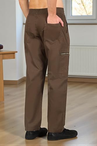 Image of RynoGear Oversized Cotton Cargo Pants for Men || Pant for Man || Wide Leg Cargo for Men || Brass Metal Zipper on Fly & Side Cargo Pockets