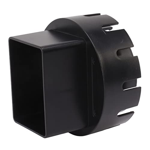 Black L-Shaped Downspout Adapter, 7.6 x 10.2 cm Rain Gutter to Sewer Drain Connector, Black L 3x4in