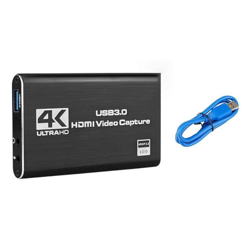 Tiardey Carte de capture vidéo 4K HDMI USB 3.0 Dispositif de capture vidéo 1080P pour l'enregistrement de jeux