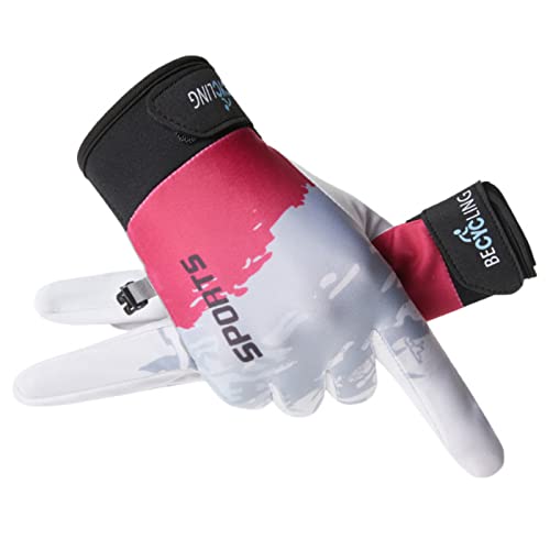 Hotfiary Fishing Gloves Sun Protection Fingerless/Three-Finger/Full-Finger Glove Men Womens Sports Gloves for Kayaking Rowing Driving Hiking Sailing