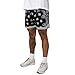 MECH-ENG Basketball Athletic Shorts Men Mesh Gym Sports Workout Training Drawstring Retro Casual Fashion Short with Pockets(Black Cashew Flower X-Large)