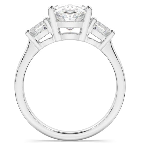 Pompeii Certified 2 3/4Ct Oval & Heart Shape Diamond Engagement Ring Lab Grown 14k Gold (G/H,VS2-SI1)3