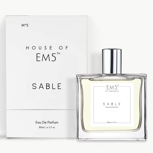 Image of EM5 Sable Unisex Perfume | Eau de Parfum | Spray for Men & Women | Strong and Long Lasting Fragrance | Fruity Leather Aromatic | Luxury Gift for Men /Women | 50 ml
