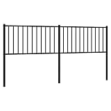 vidaXL Cabecero de Metal Negro 180 cm