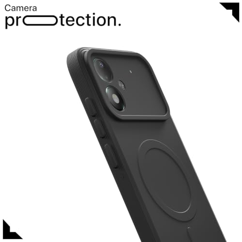 Image of Outlouders Back Cover for Poco M8 Power 5G | Soft Matte Silicone | Slim Fit | Magnetic-Safe Logo Design (Magnetic-Safe Not Compatible) | Shockproof | Camera Protection Bumper Case (Black)