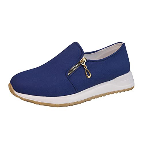 Chaussures de marche femme confort zip pour pieds sensibles