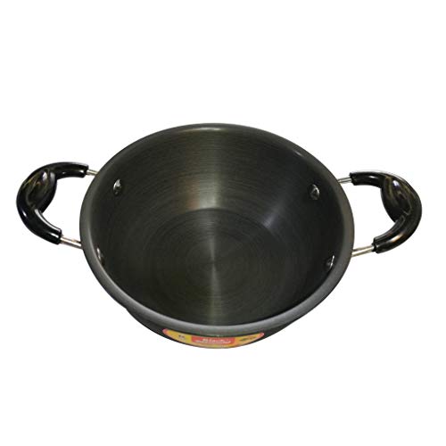 Image of Black Diamond 3 mm Hard Anodised Baby Kadai with Lid (with Induction) - 1.5Litre