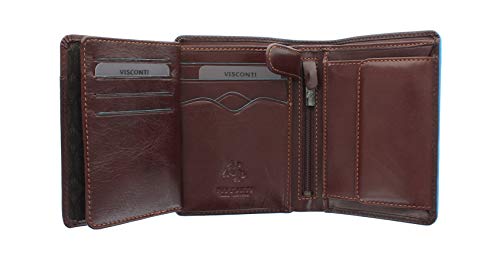 Carpeta de cuero de RALPH de colección Visconti Alpes con protección RFID - ALP87 Brown