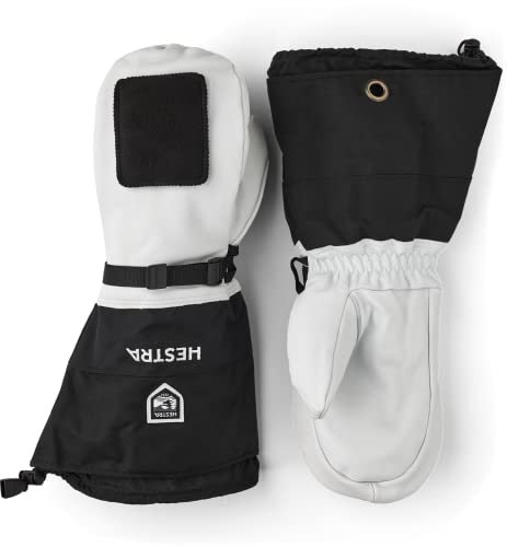 Hestra Sirius Polar Mitt, Insulated Mitten for Winter & Outdoor Use - Natural Grey/Black - 7