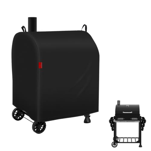 Cover Geny Outdoor Grill Cover Fits Royal Gourmet CD1824ET Charcoal Grill, Waterproof 600D Heavy Duty Barrel Grill Cover, Fade Resistant & Rip-Proof BBQ Grill Covers for CD Series.