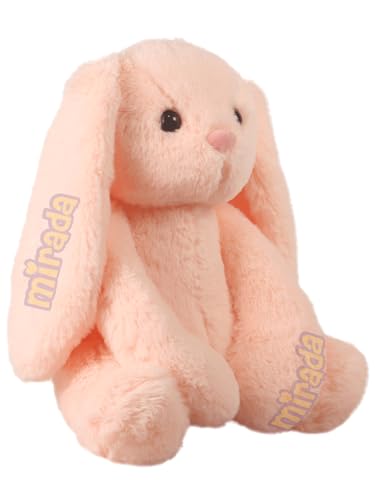 Mirada Cute Peach Bunny Soft Toy for Girls/Kids | Huggable Rabbit with Long Ears | Soft Stuffed Plush Animal | – 35cm