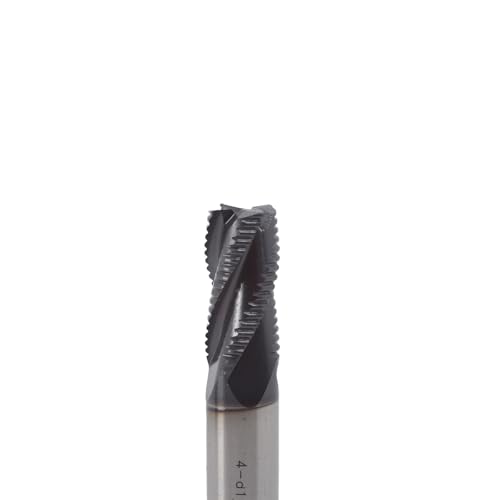 Image of Roughing End Mill JESTUOUS HSS Square Nose 4 Flute Fine Tooth Bit 1 /2 inch Shank Dia. 1 inch Flute Length for Milling Metal Steels,1 Piece