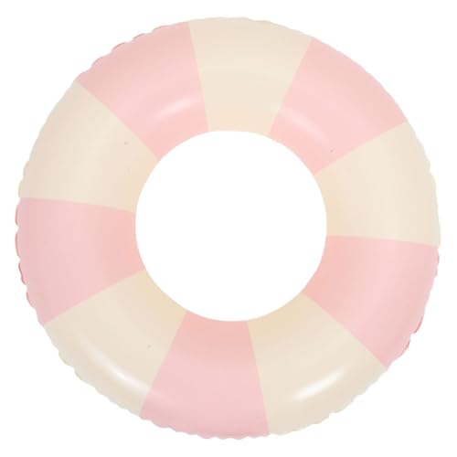POPETPOP Summer Swimming Pool Ring Inflatable Swim Float PVC Ring Striped Pattern Large Size