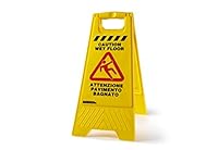 Perfekt Factory Wet Floor Schild Flur Naß, Kunststoff, Gelb, 30 x 49 x 56.5 cm