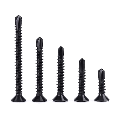 #8 x 1/2" Tornillos autorroscantes cabeza plana 100 pcs miniatura 6