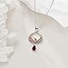 AXELUNA Phoenix Necklace Sterling Silver Ruby Red Phoenix Pendant Jewelry Gift for Women