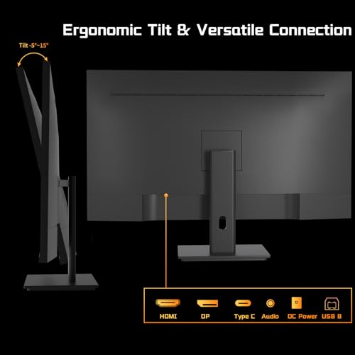 Image of 27 Inch 2K 165Hz Gaming Touch Screen Computer Monitor with HDMI USB Type C, 10-Point IPS PC Touch Display for Laptop Business Phone, VESA Mountable, Tilt Adjustable