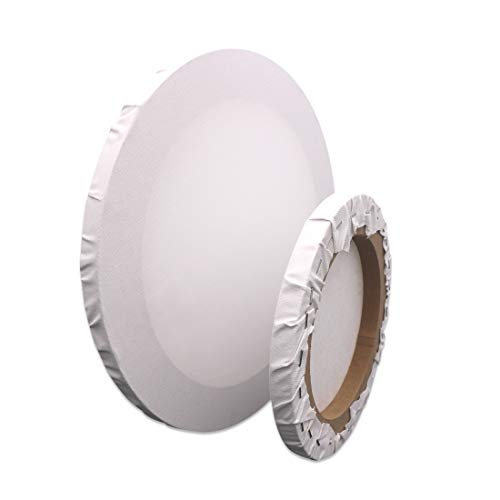 Round Canvas Board Stretched Canvas White Blank Canvas Frame Art ...