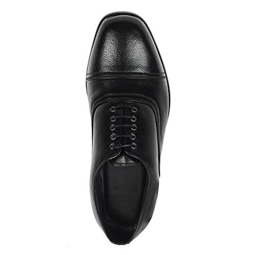Image of Awadh Police Uniform Lace Up Shoes Derby for Men(Black)