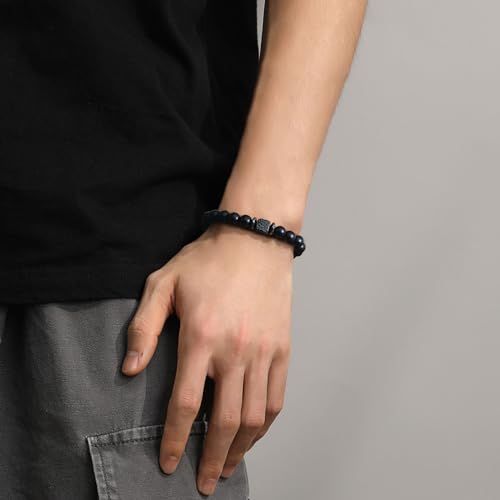 UPROMI To My Husband, Boyfriend, Son, Grandson, Dad, Grandpa, Papa, Daddy, Brother, Man, Stepdad, Uncle, Nephew, Godfather Gifts, Elastic Rope Bracelet for Men Teens4