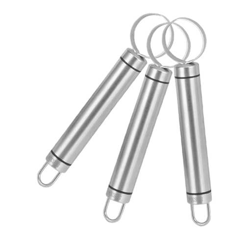ROMISBABA 3個 ステンレス製桃種取り器点 頑丈で多機能なキッチン用コアリングツール りんご 桃 さくらんぼ対応で簡単果実芯抜き