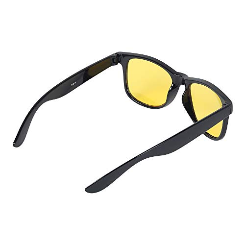 Buy Dervin Black Frame Yellow Lens Men Women Rectangular Sunglasses for