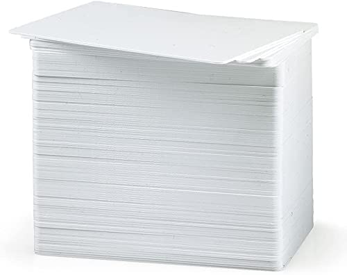 100 x Karteo® Cartes en plastiques vierges format carte de crédit blanc | Cartes vierges en PVC blanc