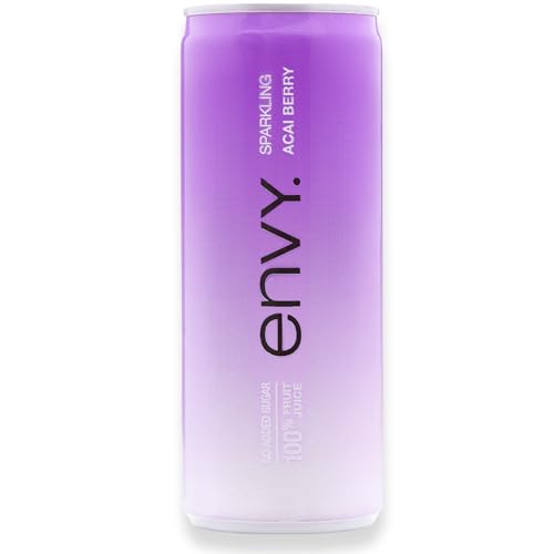 Envy Sparkling 100% Fruit Juice, Acai Berry 8oz (Case of 24)