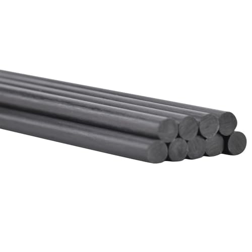 3pcs Carbon Fiber Rods with A Length of 500mm and A Diameter of 1mm to 12mm for RC Model Parts Carbon Fiber Rods(8.0MMX500MM)