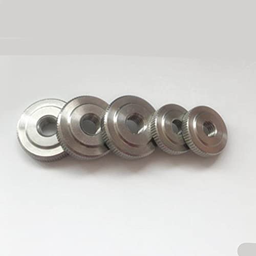 Hand Twist Screw1-5PCS M3 M4 M5 M6 M8 M10 Stainless Steel Small Step Knurled Thumb Nuts (Color : M3 5pcs) (Color : M6 5pcs)