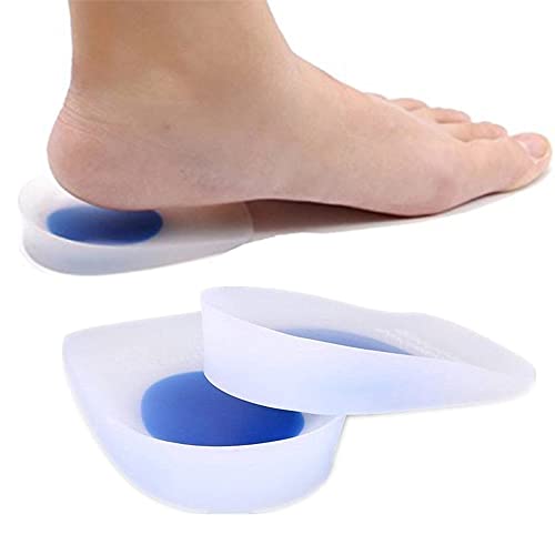 2 pares de taloneras de silicona suaves y cómodas para fascitis plantar, talón agrietado y tendinitis de Aquiles