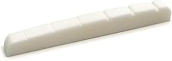 43mm Flat Bottom Slotted Bone Nut Compatible with Fender Strat Stratocaster & Tele Electric Guitar BNT-390W