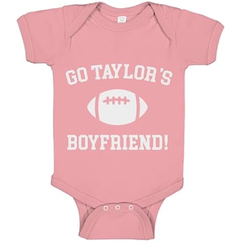 Indica Plateau Go Taylor's Boyfriend! Newborn Light Pink Cotton One-Piece Infant Baby Romper Cover