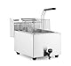 HENDI Fritteuse Mastercook, Digital, Tischfriteuse, Sicherhetsthermostat, Frittierkorb mit extra langen Griff, Kaltzone längere Öl Lebensdauer, 8L, 230V, 3500W, 300x515x(H)345mm, Edelstahl 18/0