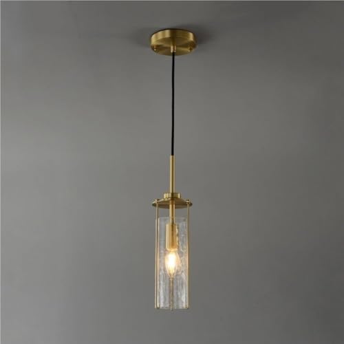 Chandelier industriel et moderne en verre et cuivre E14 pour salon et cuisine