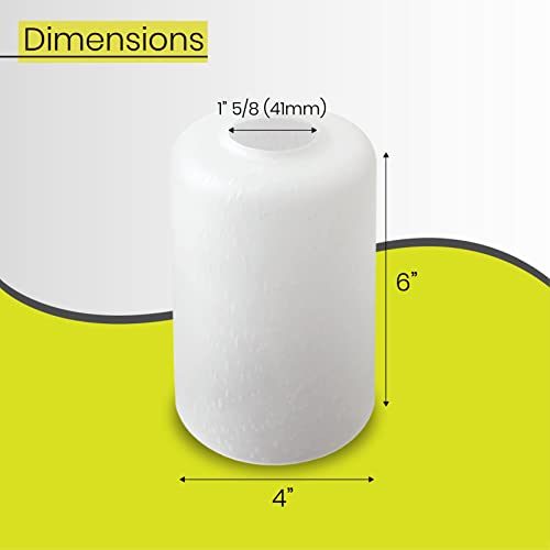 Image of Bubble glass lamp Shade, 3 Packs seeded glass shade replacement Frosted white cylinder for pendant light fixture table lamps chandelier 1 inch 5 /8 fitter