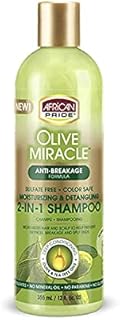 African Pride Olive Miracle 2-in-1 Shampoo & Conditioner 12 oz (Pack of 3)