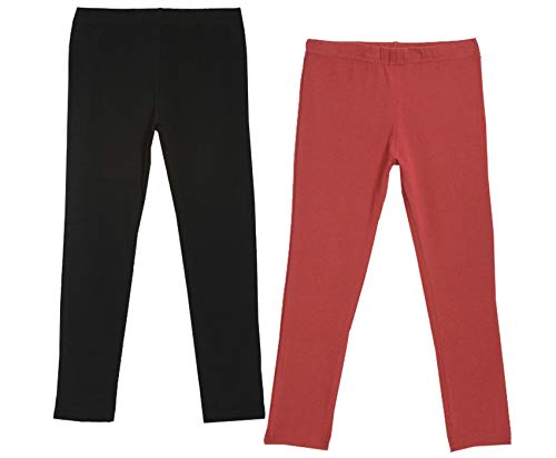 Image of KAYU Girl's Full Length Cotton Leggings Pants Pack of 2