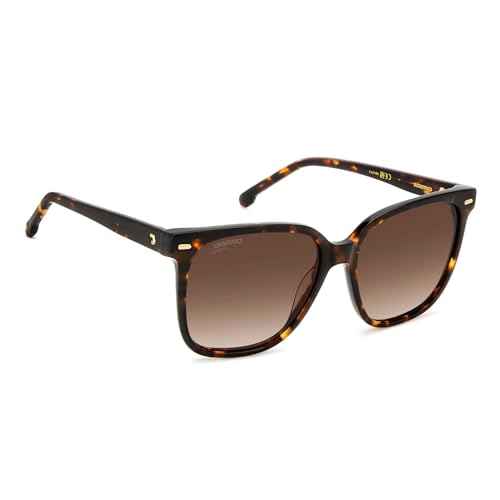 Carrera Men's 3002/S Polarized Square Sunglasses, Havana Brown 086, 55/140/163