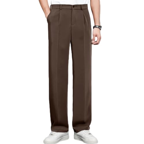 Fleurosta Stretch Waist Ice Silk Pants, Easemotions - Super Stretch Ice Silk Comfort Dress Pant Mens, Slim Fit Trousers2